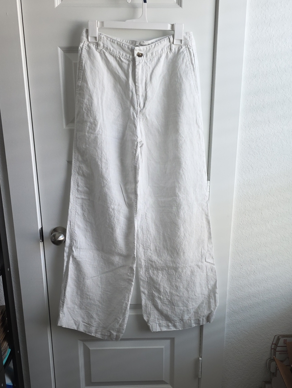 NWOT Madewell The Zoe Relaxed Wide-Leg Linen-Blend Pants Size 2 G051